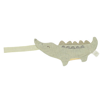 Doudou Attache Sucette Crocodile Safari Friends - Vert