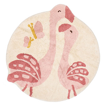Tapis Safari Friends Flamingo Rose - 110 x 110 cm