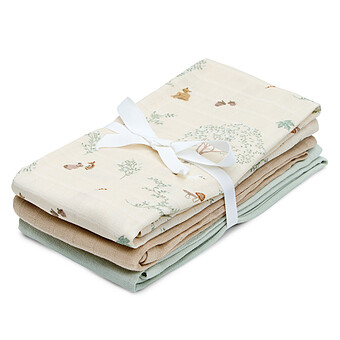 Lot de 3 Langes - Woodland