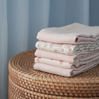 Lot de 3 Langes - Classic Stripes Rose
