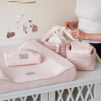 Matelas à Langer - Classic Stripes Rose