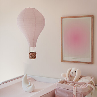 Abat-jour Montgolfière - Classic Stripes Rose
