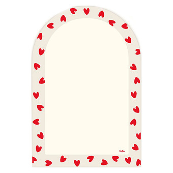 Ardoise Magnétique Arche - Coeur Rouge