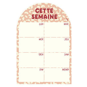 Cette Semaine Planning Hebdomadaire Magnétique - Graou Rose