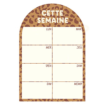 Cette Semaine Planning Hebdomadaire Magnétique Arche - Graou Camel
