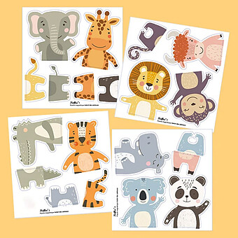 Puzzle Magnétique - Safari des Animaux