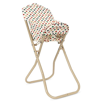 Chaise Haute pour Poupée - Coeur Coloré