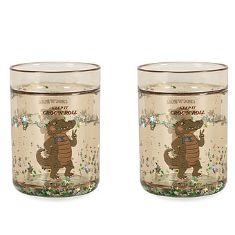 Lot de 2 Verres Magiques Crocodile - 180 ml