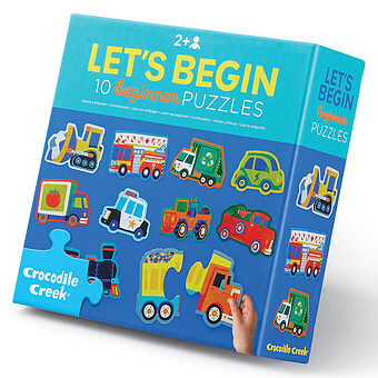 Lot de 10 Puzzles Let's Beggin 2 Pièces - Véhicules
