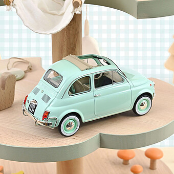 Pack Cadeau de Naissance Fiat 500 L 1968 1/18 - Bleu Pastel