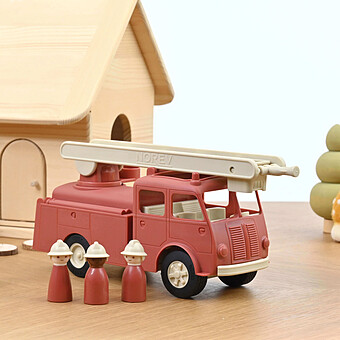 Camion de Pompier Berliet Plastigam 1/24 - Rouge