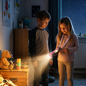 Lampe Torche Glowy Smiley World - Rose