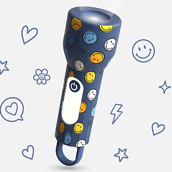 Lampe Torche Glowy Smiley World - Bleu