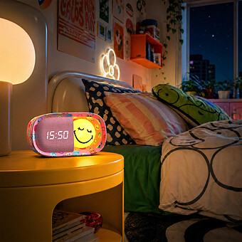 Réveil Veilleuse Dreamy Smiley World - Rose