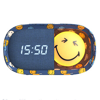 Réveil Veilleuse Dreamy Smiley World - Bleu