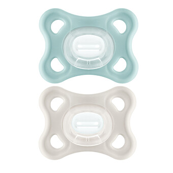 Lot de 2 Sucettes Comfort Silicone Bleu - 2/12 Mois