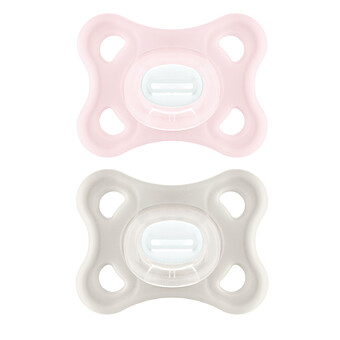 Lot de 2 Sucettes Comfort Silicone Rose - 2/12 Mois