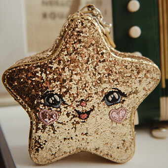 Porte-monnaie Etoile à Paillettes - Gold