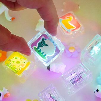 Lot de 6 Cubes Lumineux - Ferme