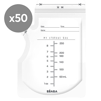 Lot de 50 Sachets de Conservation pour Lait Maternel - 250 ml
