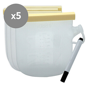 Lot de 5 Sachets de Conservation Réutilisables Frëze