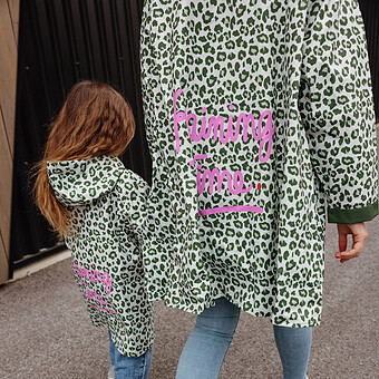 Poncho de Pluie Green Leopard - Maman 