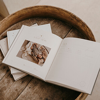 Livre de Naissance Petit Amour - Beige
