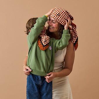 Foulard Adulte - Amour Fou Marron Noir