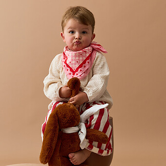 Foulard Enfant - Amour Fou Rose Rouge
