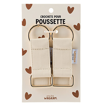 Crochets pour Poussette - Beige Sable
