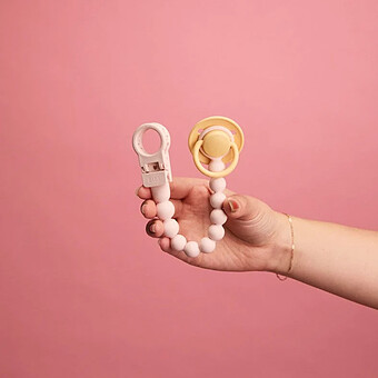 Attache Sucette Perlée - Ivory