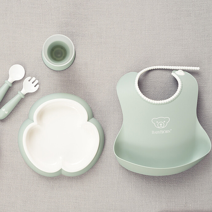 Coffret Repas 5 Pièces - Vert Pastel BabyBjörn