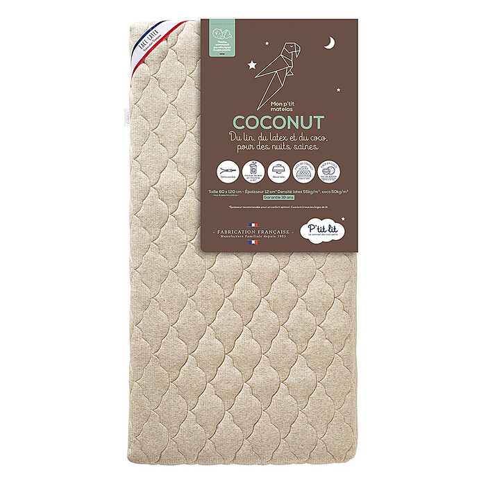 Matelas Mon P'tit Matelas Coco Nut - 60 x 120 cm P'tit Lit