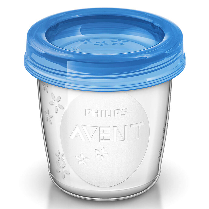 10 Pots de Conservation pour Lait Maternel SCF618/10 Philips Avent
