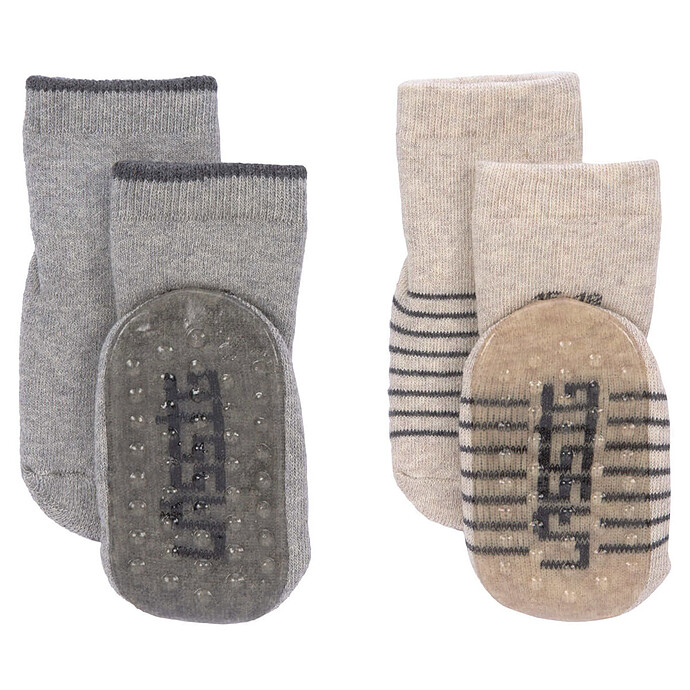 Lot de 2 Chaussettes Antidérapantes Gris - 23/26 LÄSSIG