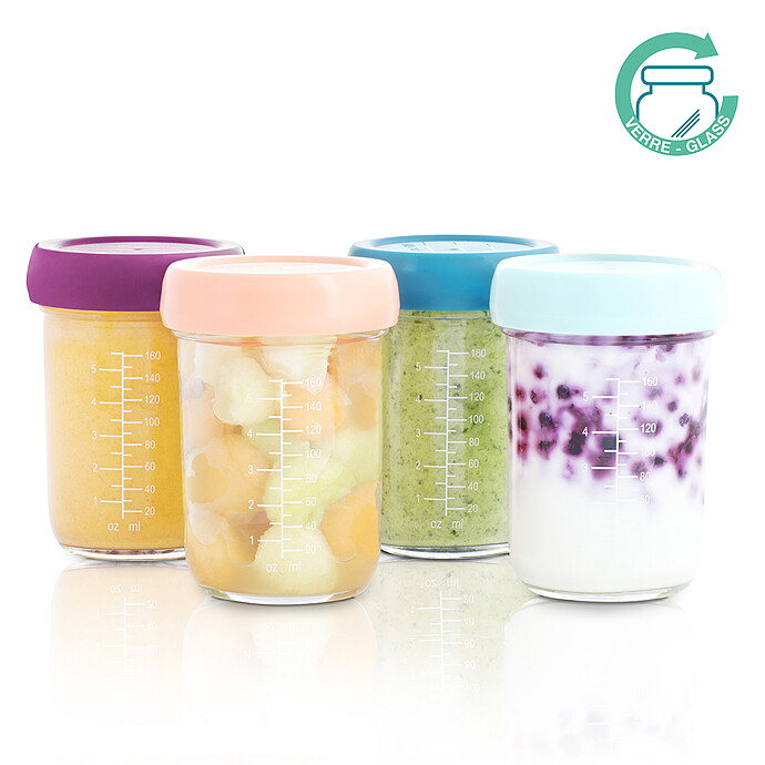 Lot de 4 Babybols en Verre 240 ml - Multicolore Babymoov