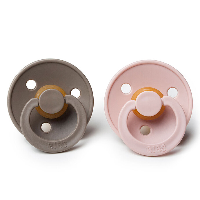 Lot de 2 Sucettes Blush et Dark Oak - 0/6 Mois Bibs