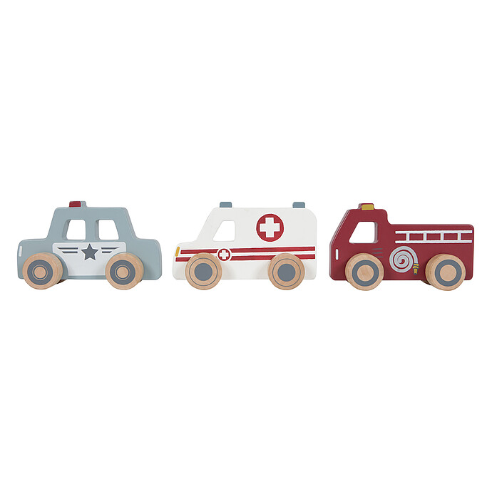 Lot de 3 Véhicules d'Urgence Little Dutch