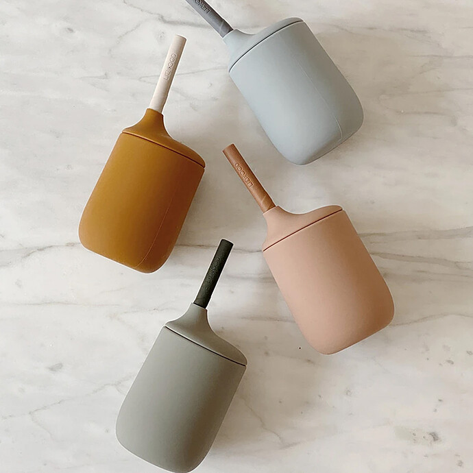 Achat Verre avec Paille Ellis - Dark Rose & Terracotta