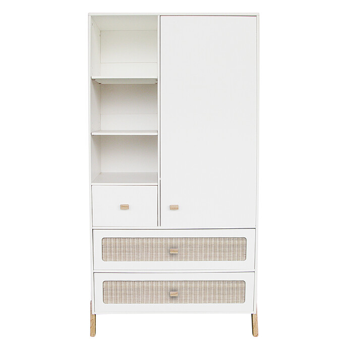 Armoire en Rotin 1 Porte Marelia - Neige Théo