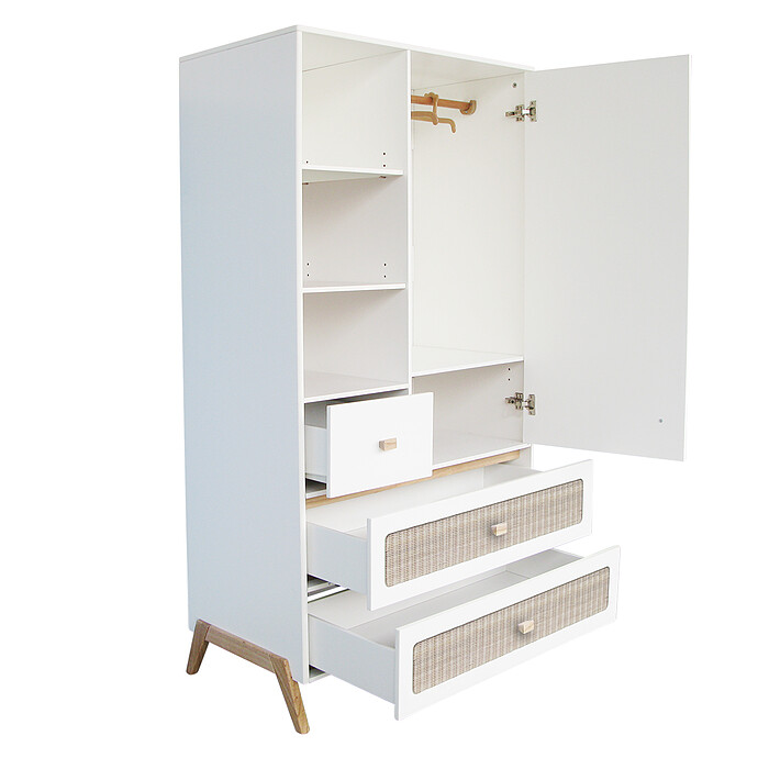 Avis Armoire en Rotin 1 Porte Marelia - Neige