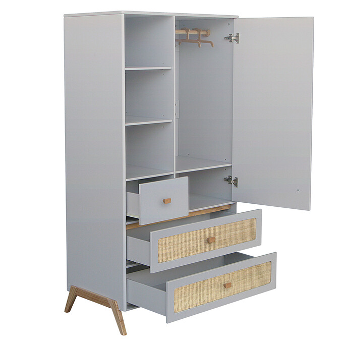 Avis Armoire en Rotin 1 Porte Marelia - Lune