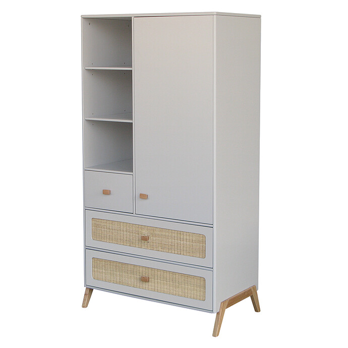 Armoire en Rotin 1 Porte Marelia - Lune Théo