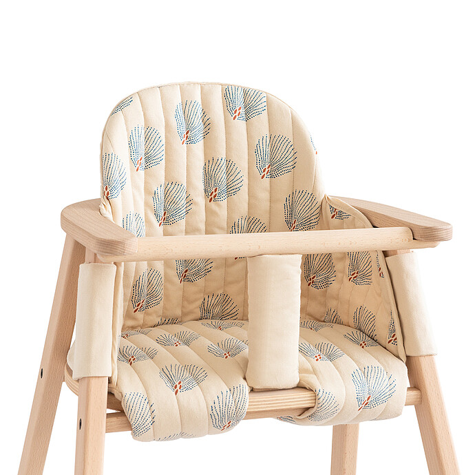 Coussin pour Chaise Haute Growing Green - Blue Gatsby & Cream Nobodinoz