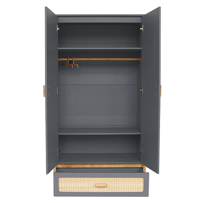 Armoire 2 Portes en Rotin Océania - Silex Théo