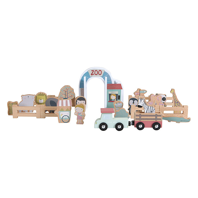 Extension Zoo Circuit Train en Bois Little Dutch