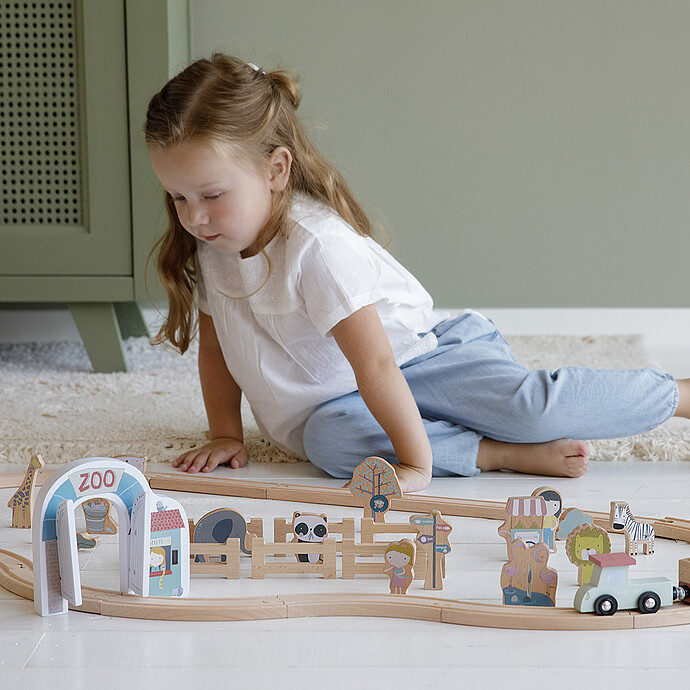 Extension Zoo Circuit Train en Bois Little Dutch