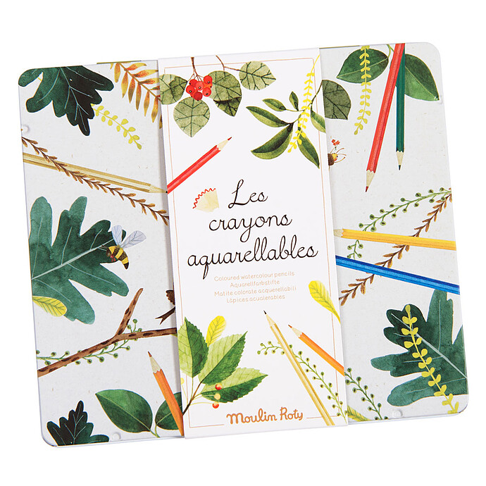 Lot de 24 Crayons Aquarelables - Le Jardin du Moulin Moulin Roty