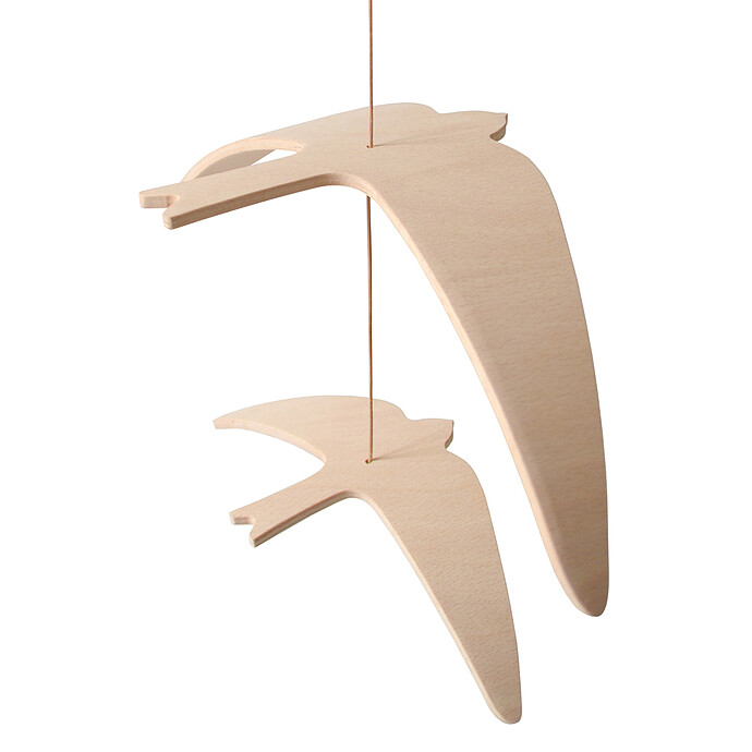 Mobile Kano Birds - Naturel Charlie Crane