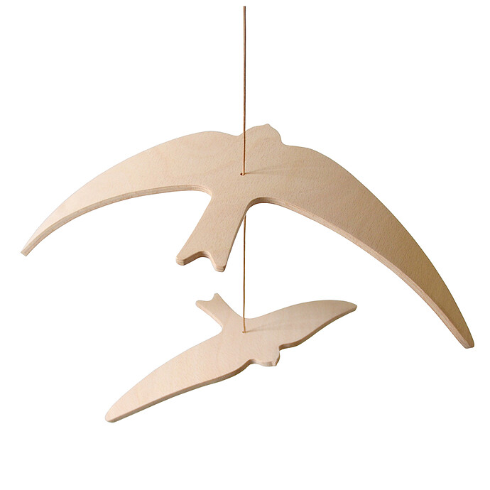 Mobile Kano Birds - Naturel Charlie Crane